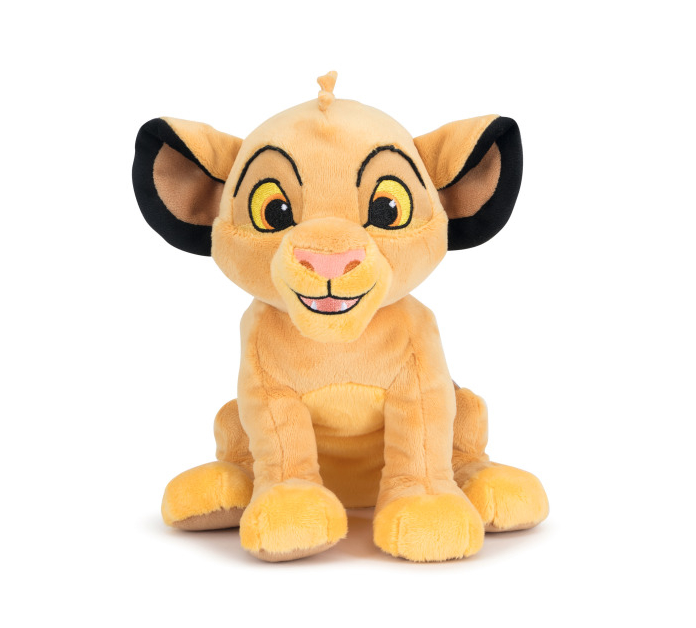 Peluche Guizmax Peluche bebe Simba 28 cm le roi Lion - Jaune - Tissu 