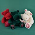  - peluche hippopotame blanc noël 40 cm 