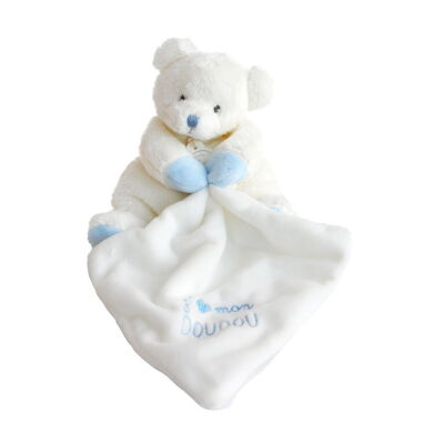 Jaime mon pantin ours bleu blanc 20 cm 