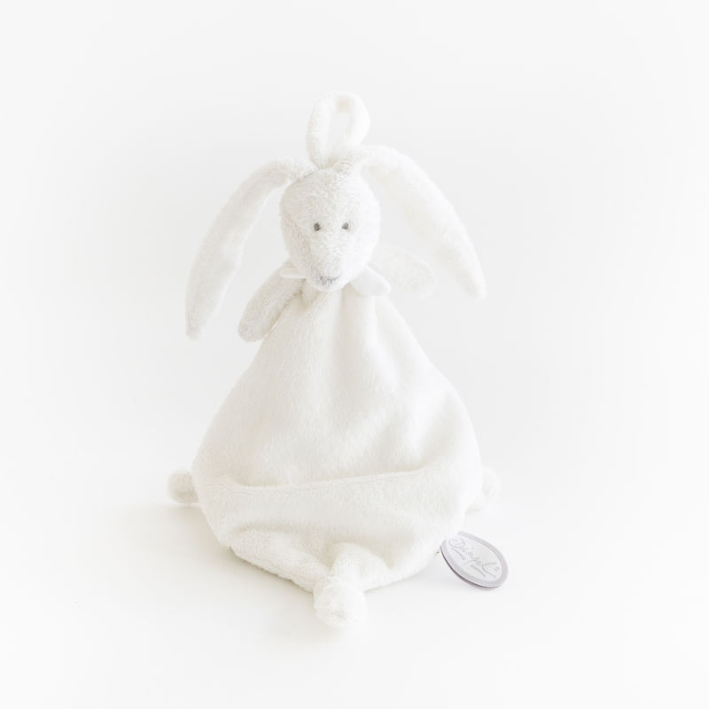  flore lapin attache-sucette blanc 