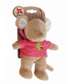 copains des bois peluche souris rose oiseau 