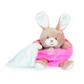  - plush rabbit in pocket - pink 15 cm 