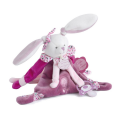  - cerise lapin attache-sucette violet blanc fleur 