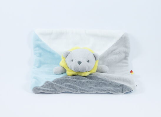  plat lion gris bleu jaune couronne 