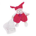  - brioche lours - peluche avec rose blanc 22 cm 