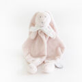 flore lapin plat rose pâle noeud blanc 