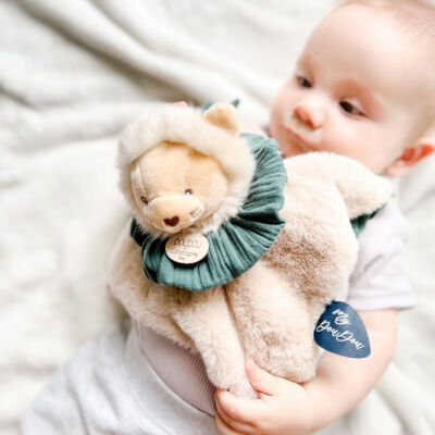  - les petits fûtés - boule lion beige 25 cm 