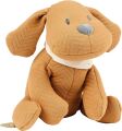  - charlie chien - peluche jacquard jaune caramel 30 cm 