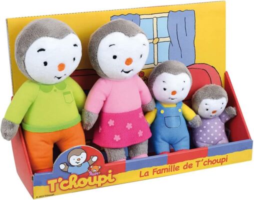  - tchoupi coffret 4 peluches famille 