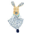  - les poupis - avec mouchoir lapin bleu marine 18 cm 