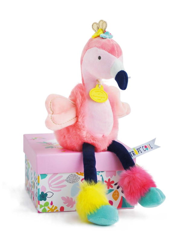 Doudou Fille Flamant Rose