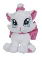 Glamour peluche marie aristochat blanc noeud rose 25 cm 