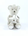  boîte à musique ours beige gris étoile blanc 