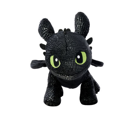Dragons krokmou peluche dragon noir 25 cm 