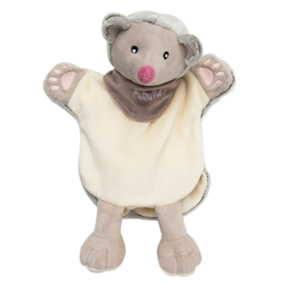 Nature marionnette hérisson beige gris 