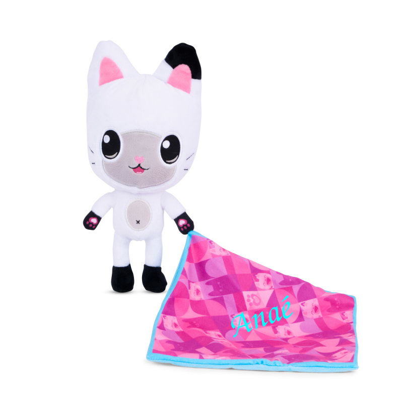 Gabby et la maison magique - Peluche avec doudou Pandy Paws chat - 25 cm