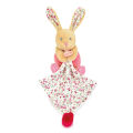  - les poupis - avec mouchoir lapin rose liberty 18 cm 