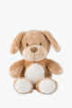  peluche chien marron blanc 
