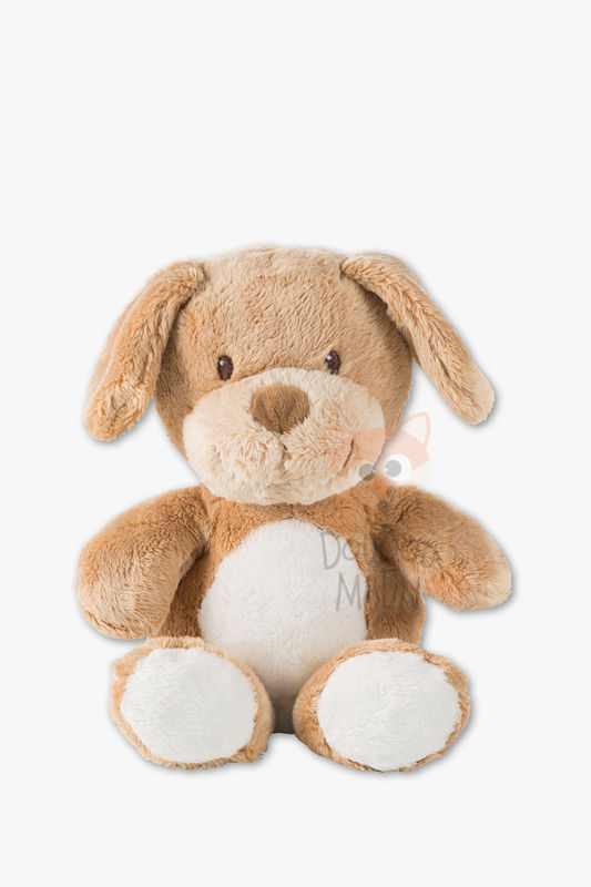  peluche chien marron blanc 