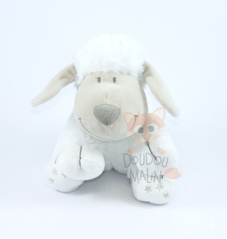 mouton en peluche blanc