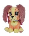 Glamour peluche belle chien jaune violet 25 cm 