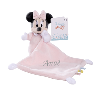  - minnie souris - peluche avec rose 25 cm 