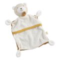  - petit coeur - comforter bear organic cotton white yellow 25 cm 