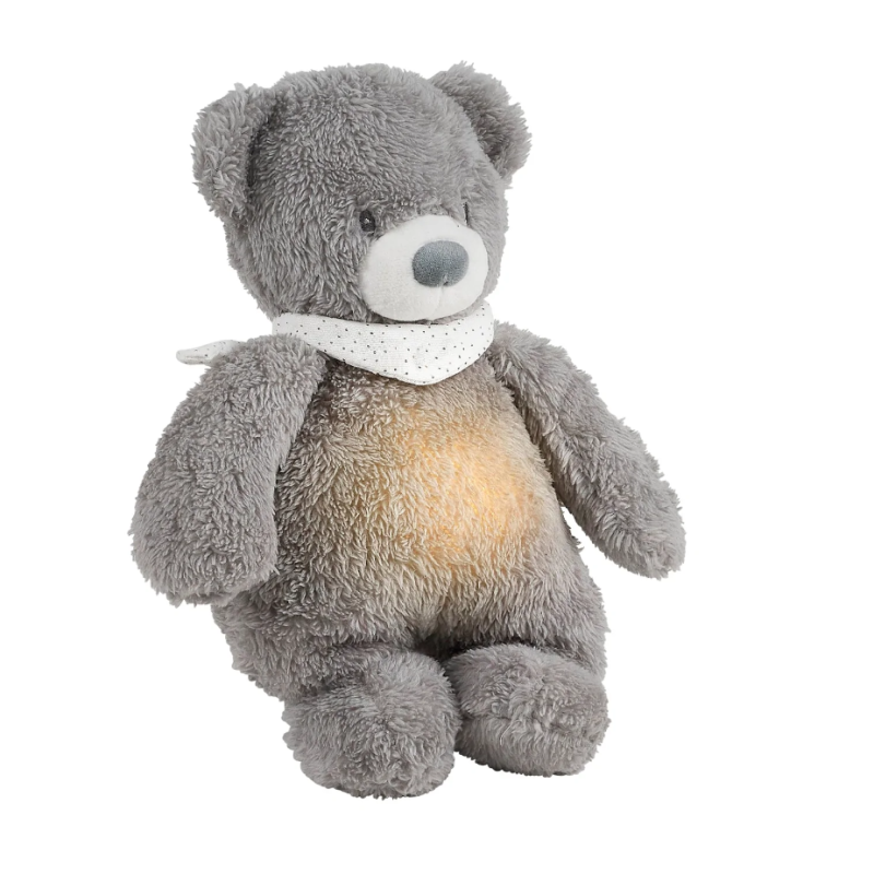 Nattou - Sleepy peluche veilleuse ours gris 30 cm