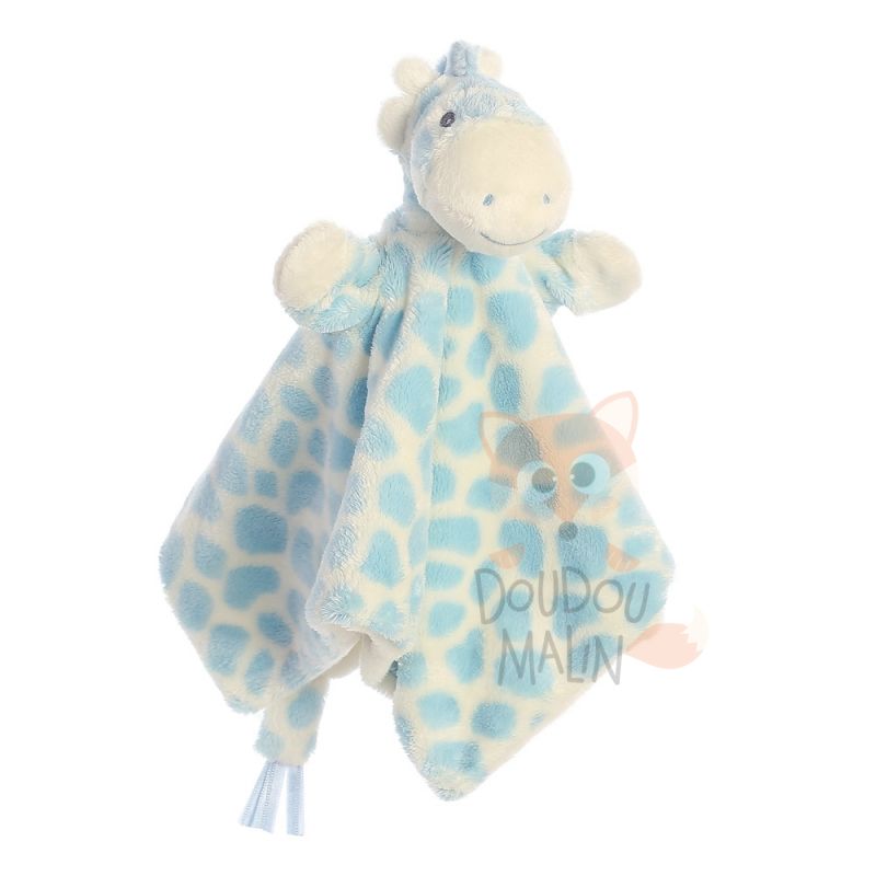 Aurora Aurora Baby Comforter Giraffe Blue
