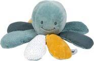  peluche hochet poulpe pieuvre vert jaune 25 cm 