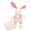  - botanic - peluche avec bio lapin rose 22 cm 