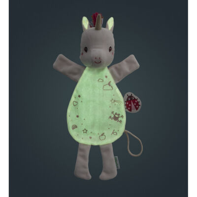  - lena the unicorn - comforter handpuppet glow in dark pink 30 cm 