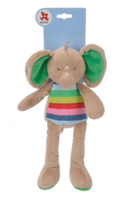  woodstock peluche éléphant marron vert rouge 