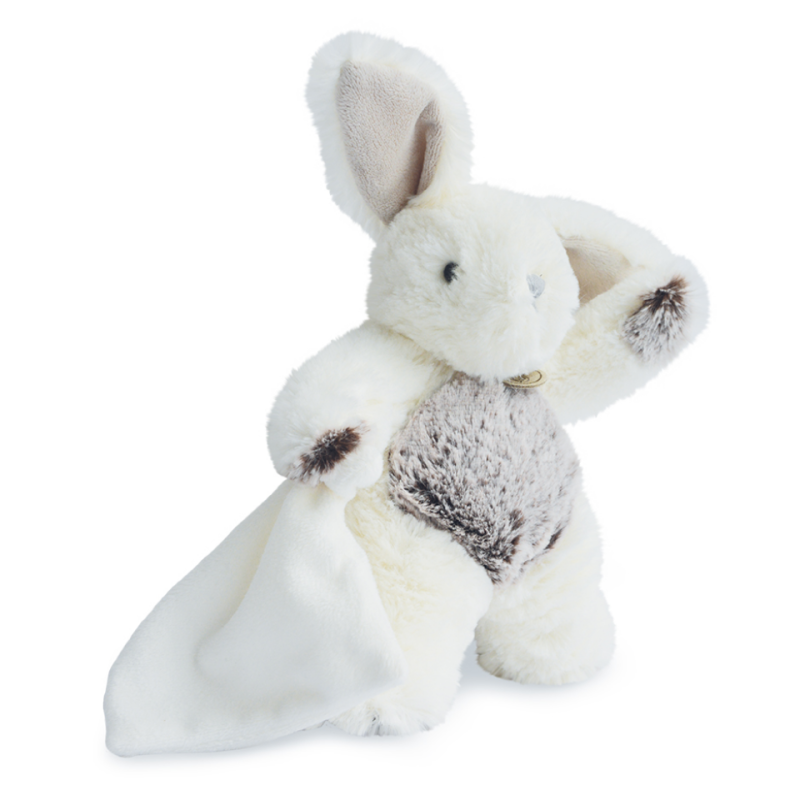 doudou Babynat Lapin Blanc BN051 Les Flocons Plat