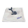 Walking mum - nico the whale comforter blue white 25 cm 