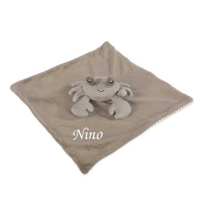 Walking mum - pepe the crab comforter brown grey 25 cm 