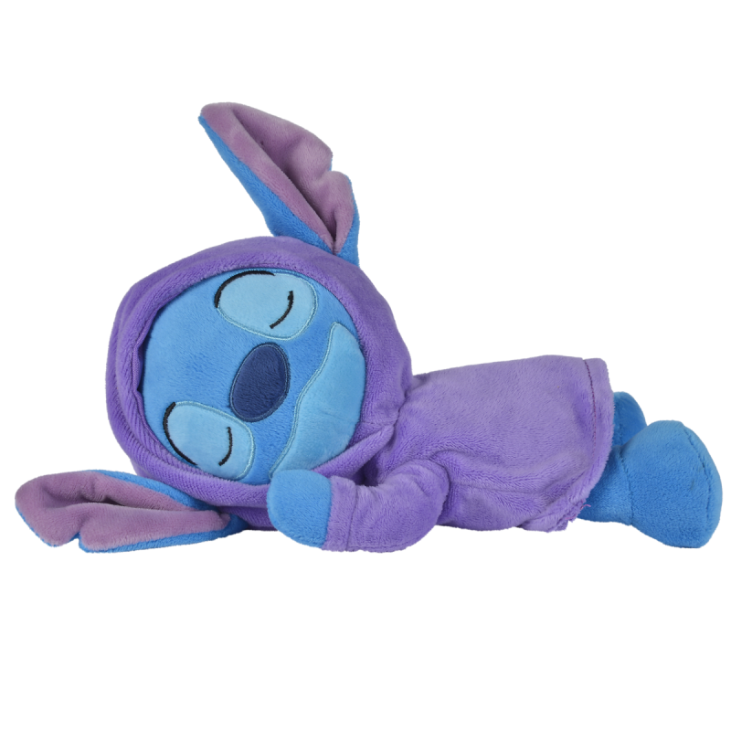 Disney - Stitch et Angel - Peluche allongée réversible bleu violet