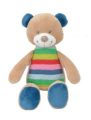  woodstock peluche ours beige bleu vert 