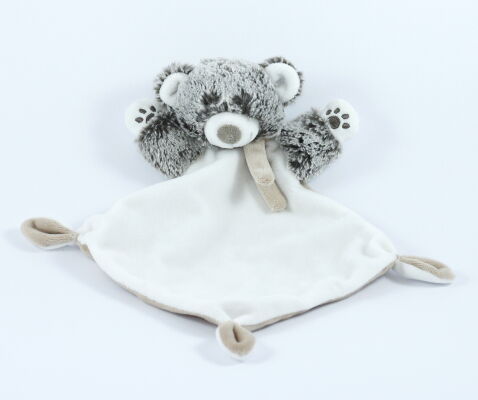 Plat ours blanc marron foncé écharpe 