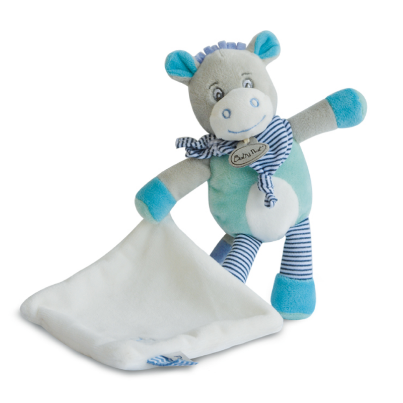 Doudou BABYNAT DOUDOU ANE PICOTIN GRIS BLEU MOUCHOIR BLANC BATEAU BN0182 ETAT NEUF 