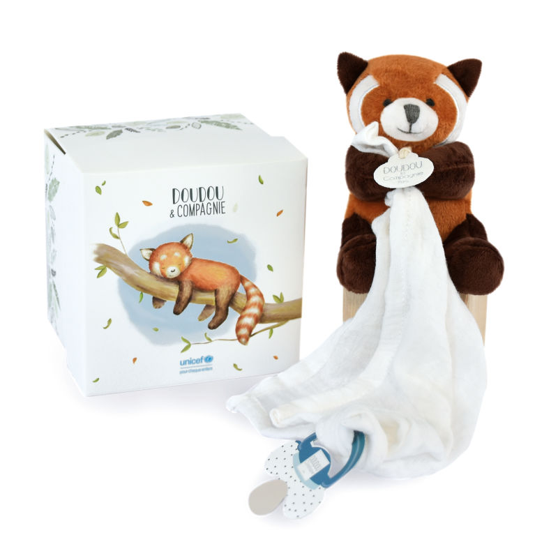 Doudou et compagnie - UNICEF - Doudou lange Panda roux