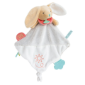  super doudous plat lapin gris blanc bleu orange soleil 