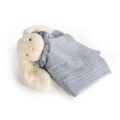 Walking mum - plat lapin lange bleu coton 25 cm 