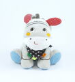  chouchou peluche zèbre gris 