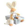  - lapin sucre blanc peluche 30 cm 