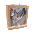  - amour couverture plaid   peluche ours gris 100 x 70 cm 