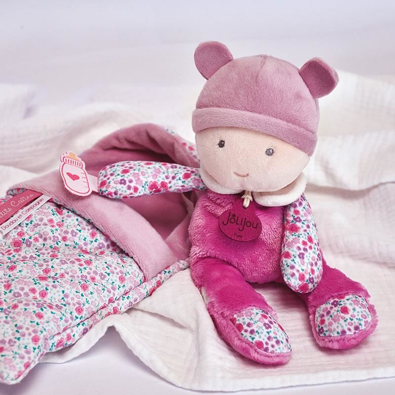 Jolijou - Mon poupon - Bébé douillette violet 22 cm