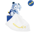 Les comètes mouchoir ours bleu jaune étoile filante 