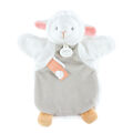  - marionnette agneau mouton blanc gris 25 cm 