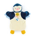  - marionnette pingouin bleu jaune 25 cm 